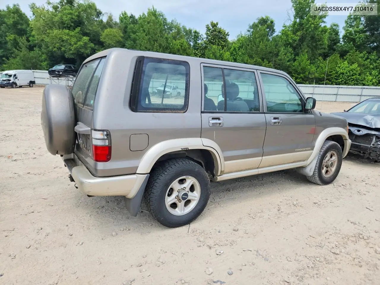 2000 Isuzu Trooper S VIN: JACDS58X4Y7J10416 Lot: 56987106
