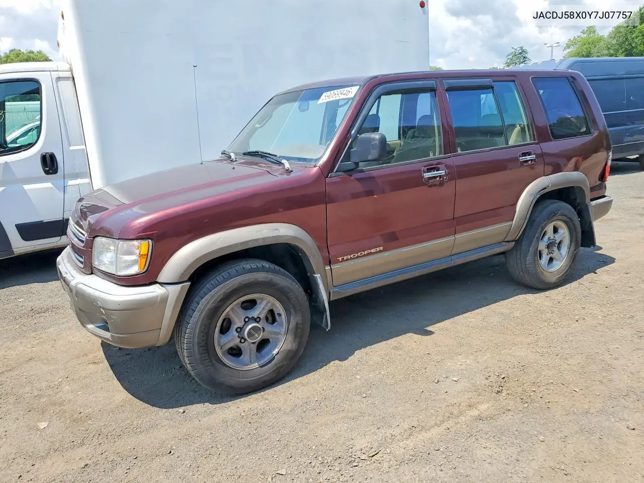 2000 Isuzu Trooper S VIN: JACDJ58X0Y7J07757 Lot: 59069946