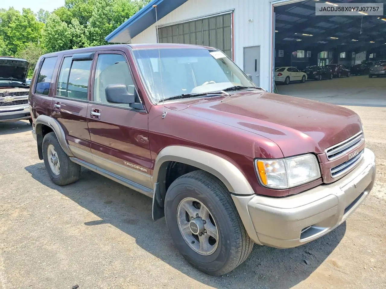 2000 Isuzu Trooper S VIN: JACDJ58X0Y7J07757 Lot: 59069946