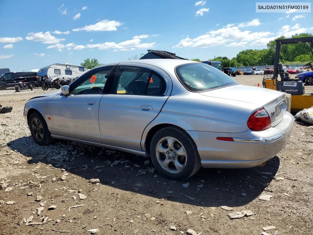 2001 Jaguar S-Type VIN: SAJDA01N51FM00189 Lot: 57702066