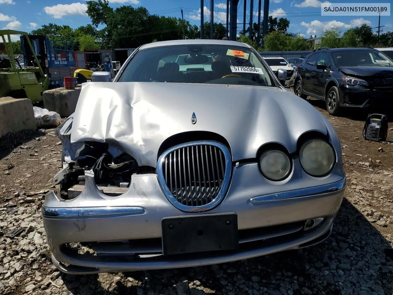 2001 Jaguar S-Type VIN: SAJDA01N51FM00189 Lot: 57702066