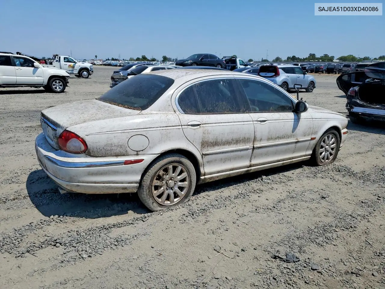 2003 Jaguar X-Type 2.5 VIN: SAJEA51D03XD40086 Lot: 57990676