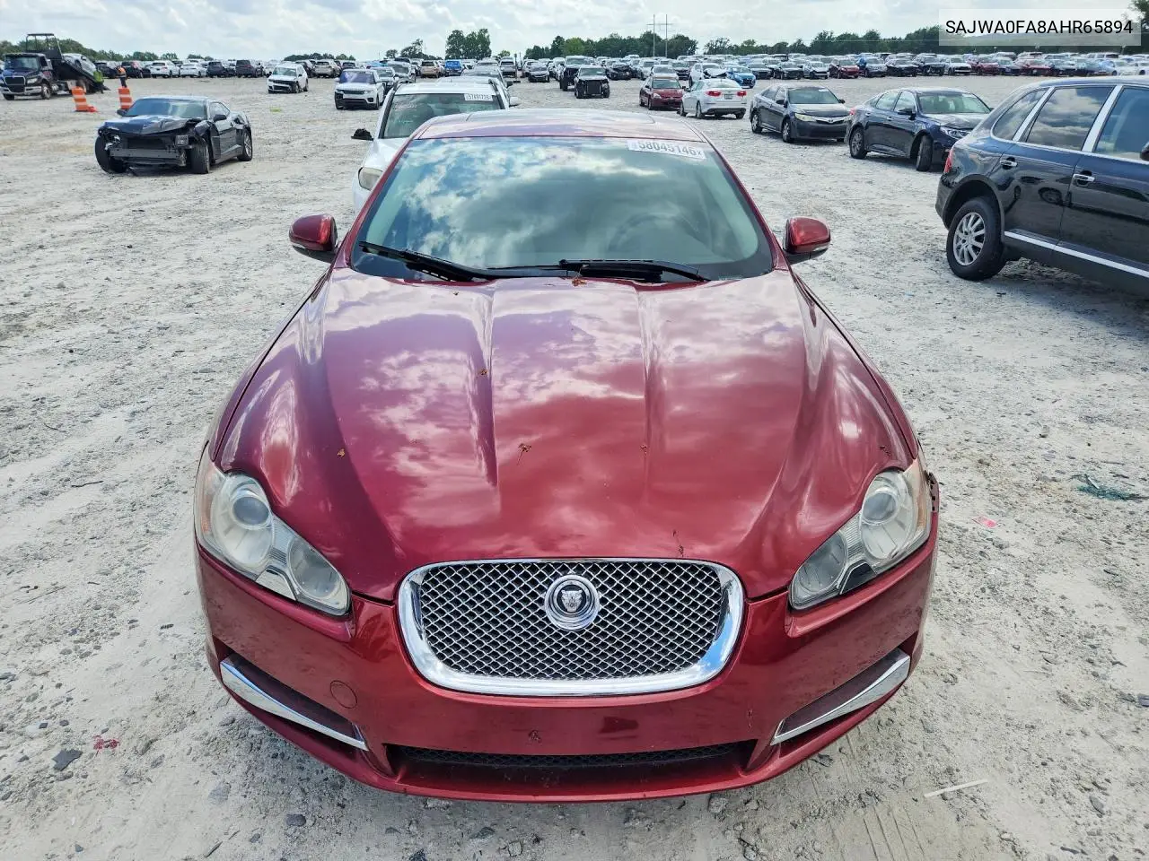 2010 Jaguar Xf Luxury VIN: SAJWA0FA8AHR65894 Lot: 58045146