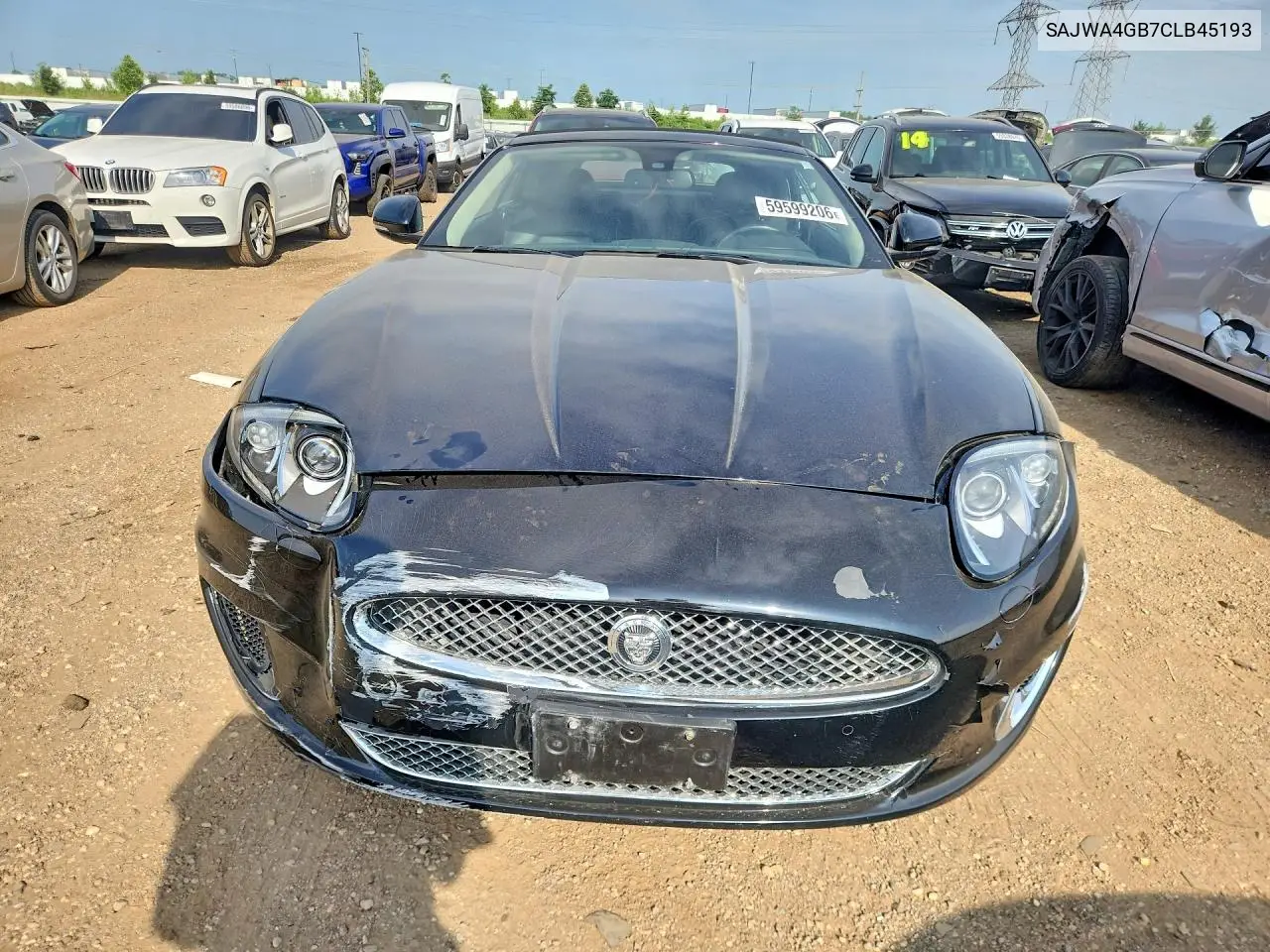 2012 Jaguar Xk VIN: SAJWA4GB7CLB45193 Lot: 59599206