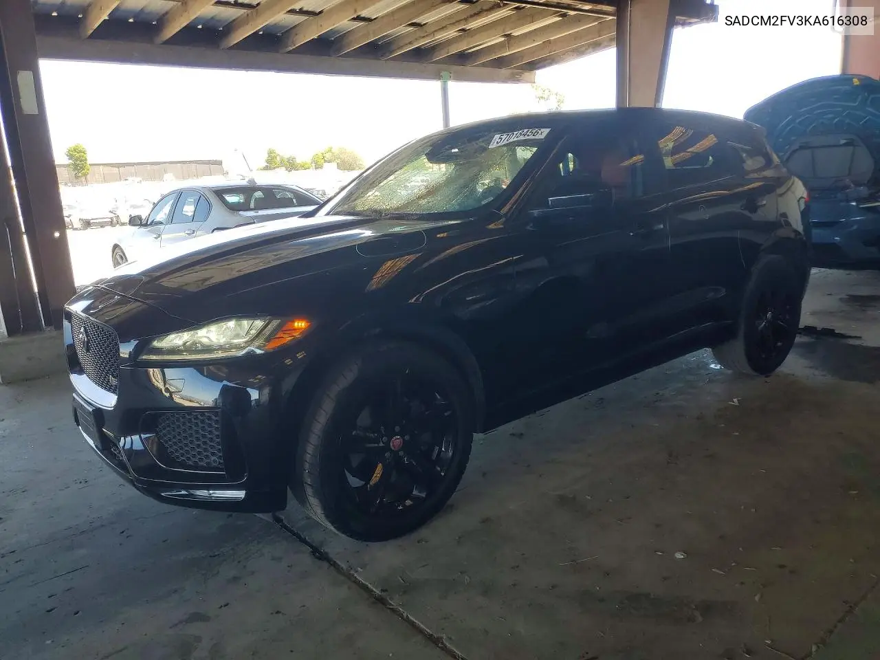 2019 Jaguar F-Pace S VIN: SADCM2FV3KA616308 Lot: 57018456