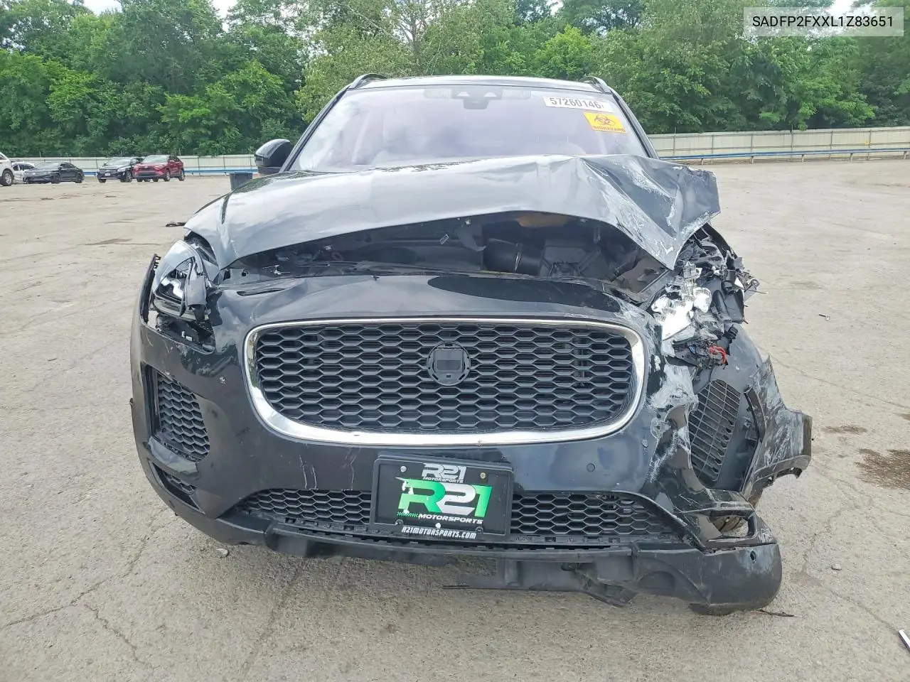 2020 Jaguar E-Pace Se VIN: SADFP2FXXL1Z83651 Lot: 57260146