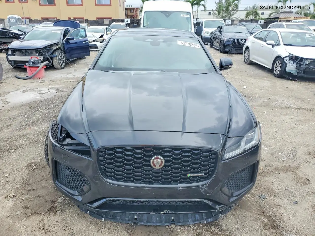 2022 Jaguar Xf R-Dynamic Se VIN: SAJBL4GX7NCY91115 Lot: 53778336