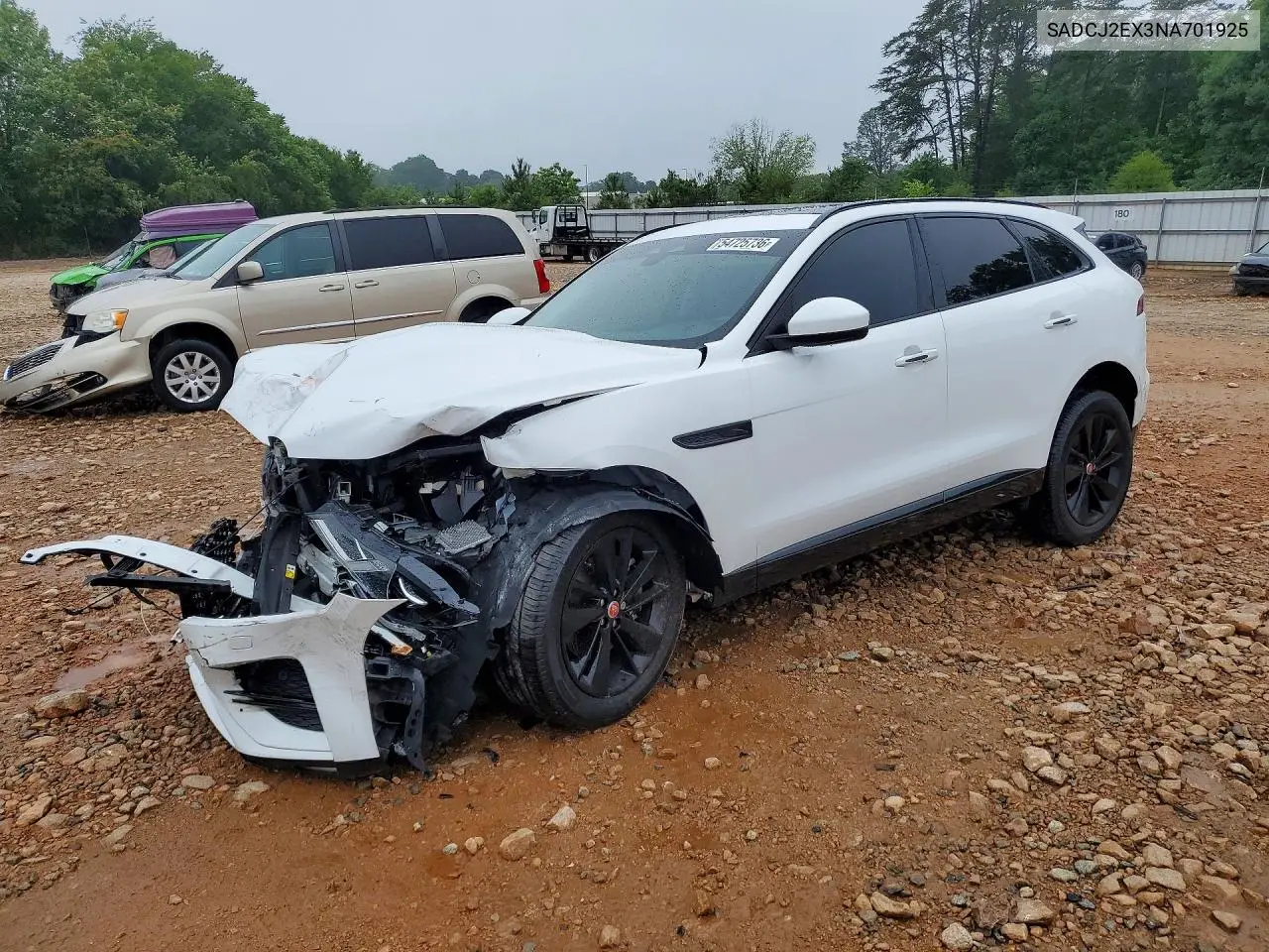 2022 Jaguar F-Pace S VIN: SADCJ2EX3NA701925 Lot: 54725736