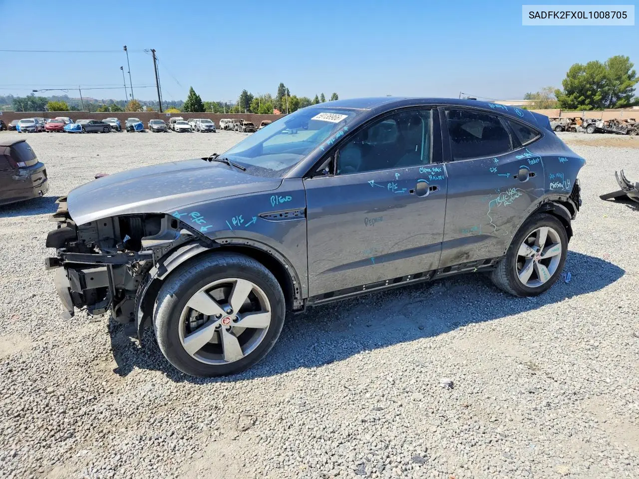 2020 Jaguar E-Pace VIN: SADFK2FX0L1008705 Lot: 59138966