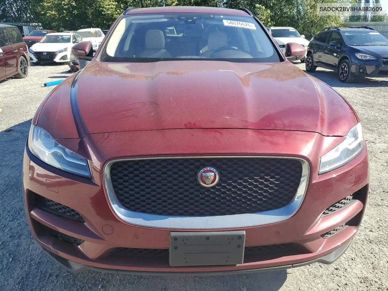 2017 Jaguar F-Pace Prestige VIN: SADCK2BV8HA883609 Lot: 58076626