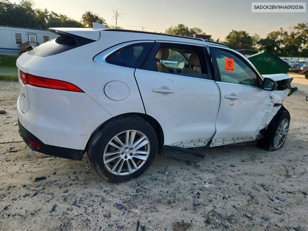 2017 Jaguar F-Pace Prestige VIN: SADCK2BV9HA092036 Lot: 61604656