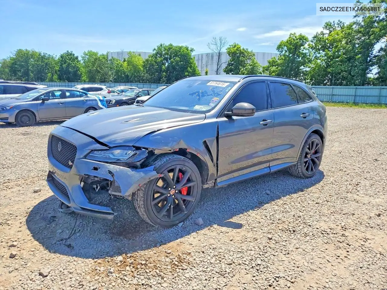 2019 Jaguar F-Pace Svr VIN: SADCZ2EE1KA606881 Lot: 61986386