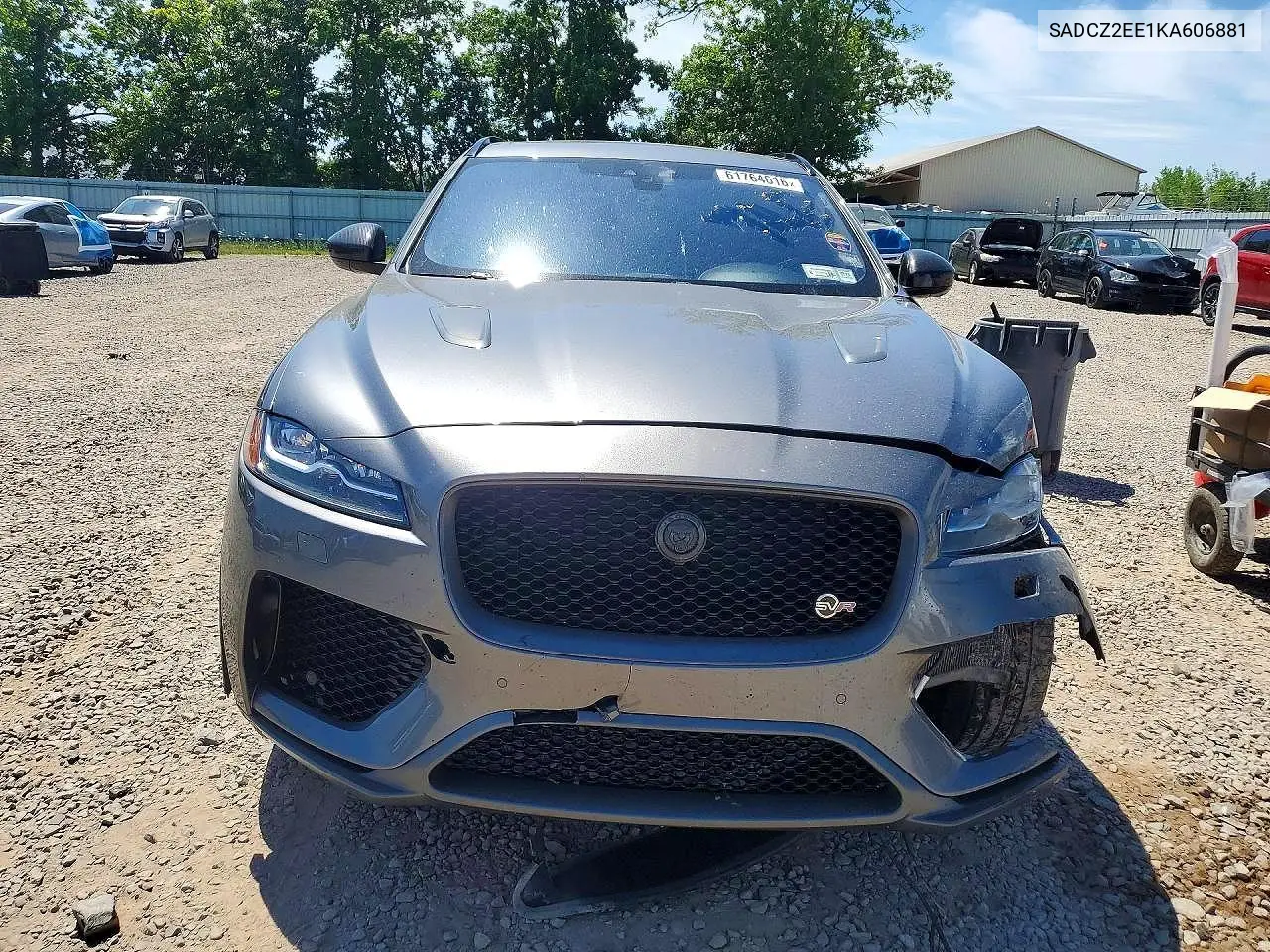 2019 Jaguar F-Pace Svr VIN: SADCZ2EE1KA606881 Lot: 61986386