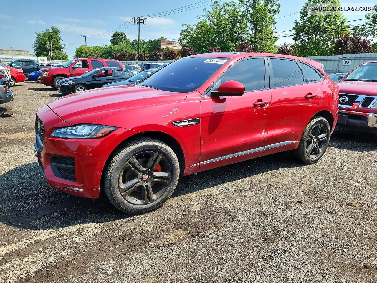 2020 Jaguar F-Pace R - Sport VIN: SADCL2GX8LA627308 Lot: 58377466
