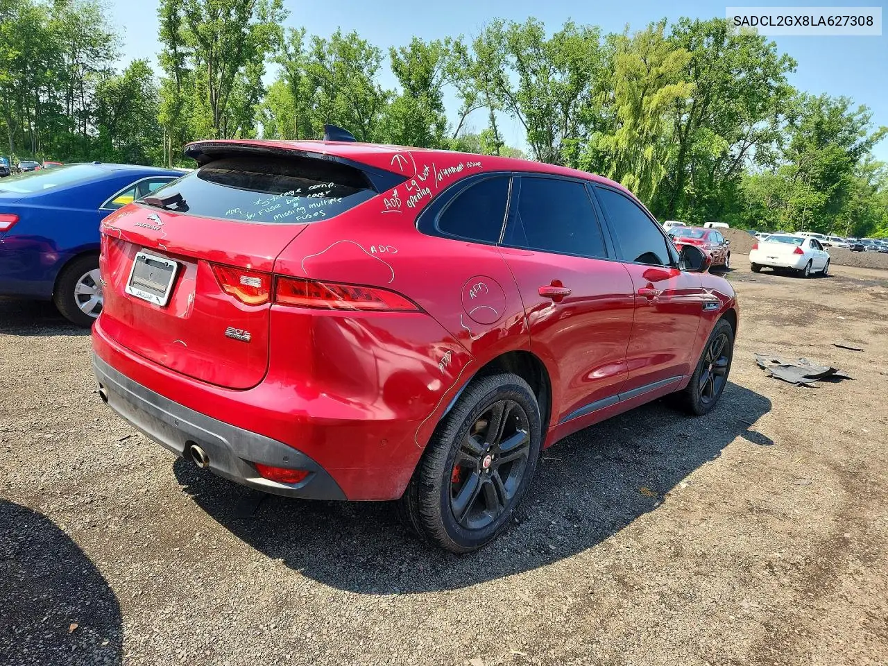 2020 Jaguar F-Pace R - Sport VIN: SADCL2GX8LA627308 Lot: 58377466
