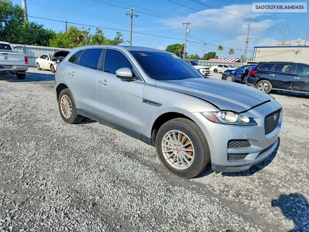 2020 Jaguar F-Pace VIN: SADCS2FX8LA640435 Lot: 58635096