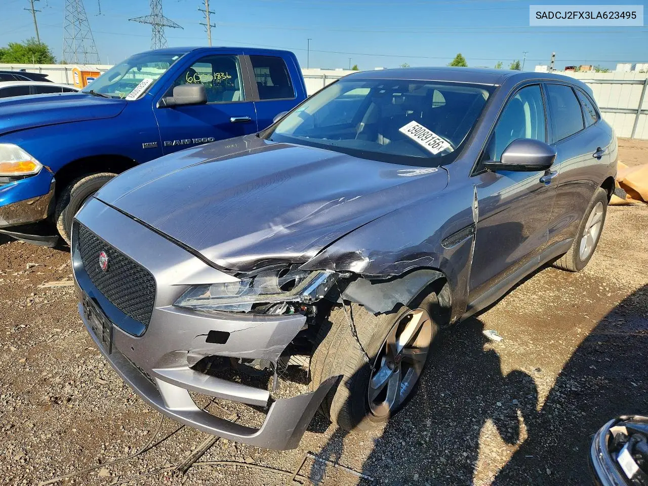2020 Jaguar F-Pace Premium VIN: SADCJ2FX3LA623495 Lot: 59089156
