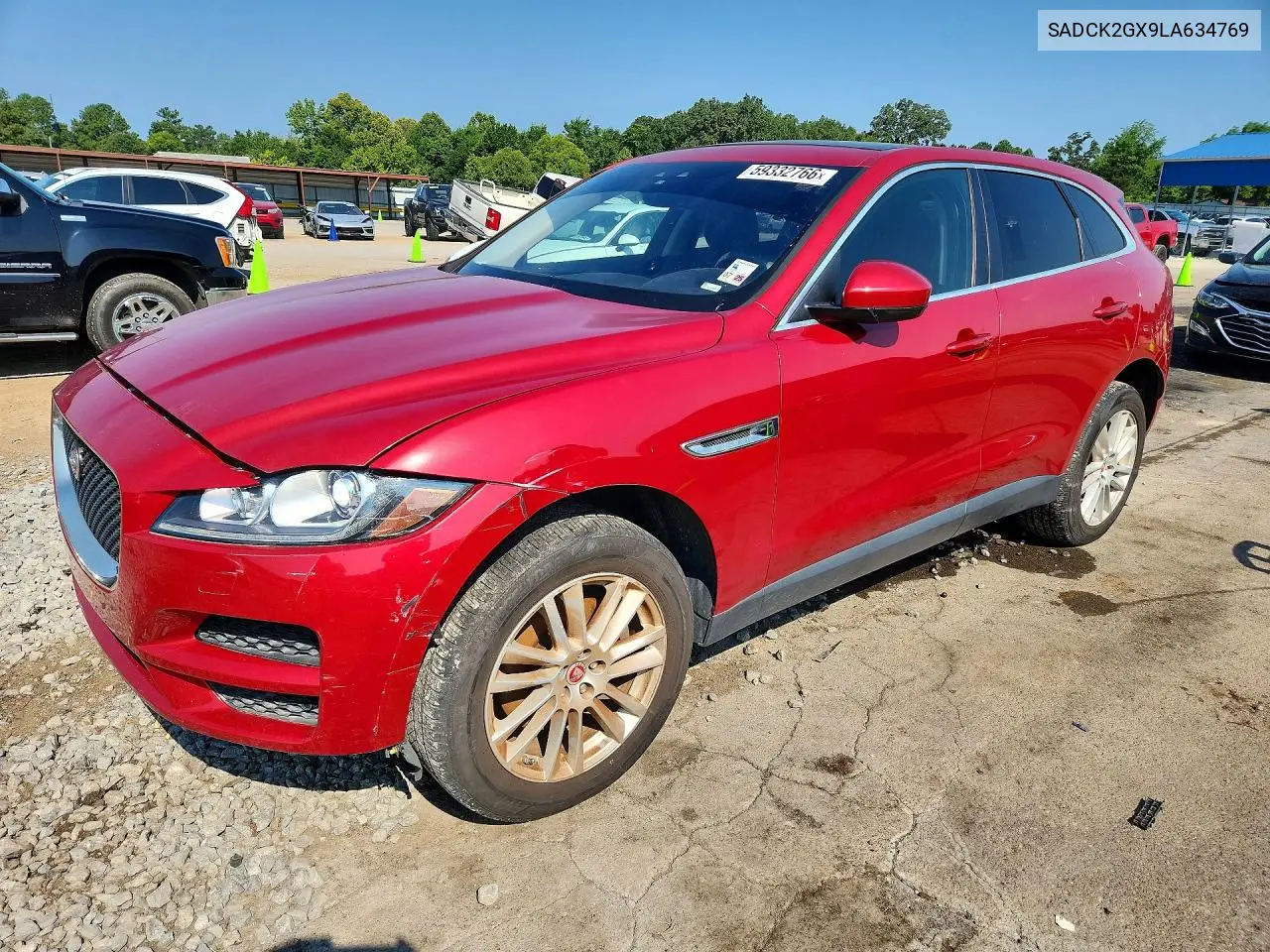 2020 Jaguar F-Pace 4C 4D Suv 30T Prestige VIN: SADCK2GX9LA634769 Lot: 59332766