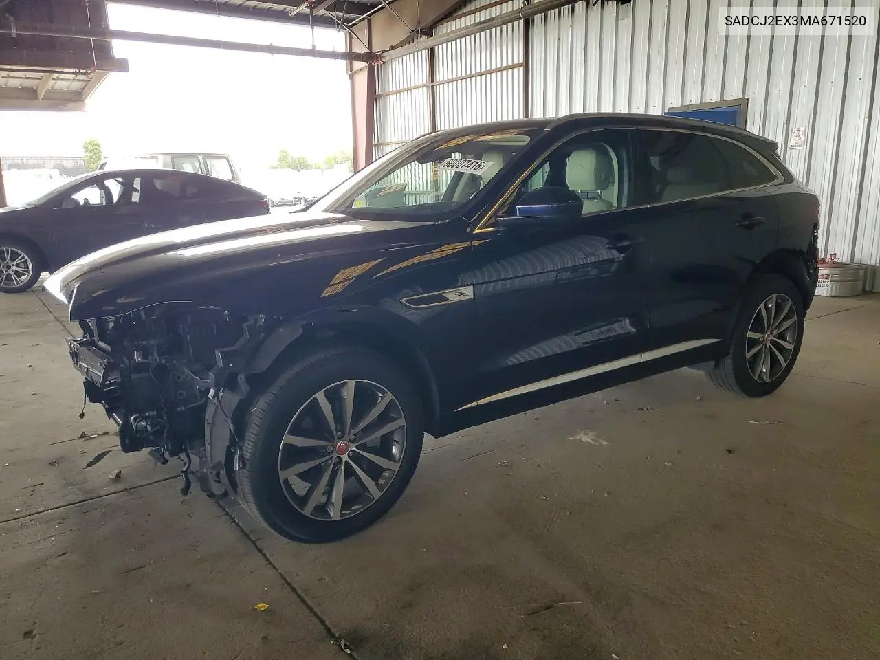 2021 Jaguar F-Pace S VIN: SADCJ2EX3MA671520 Lot: 60007416
