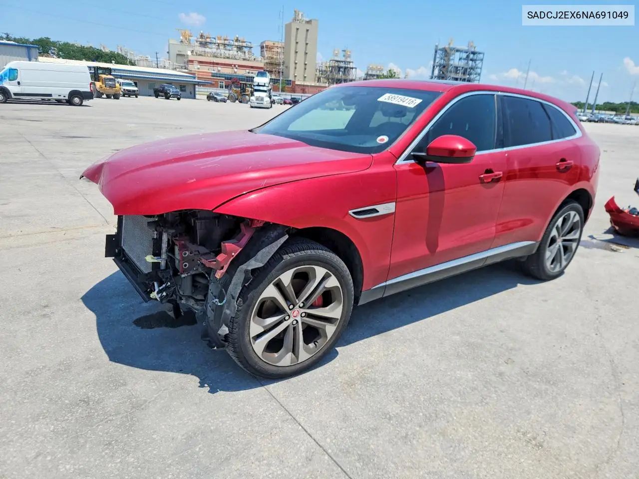 2022 Jaguar F-Pace VIN: SADCJ2EX6NA691049 Lot: 58919416