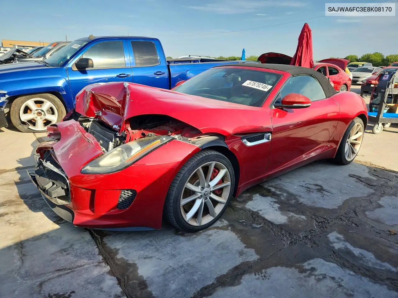 2014 Jaguar F-Type S VIN: SAJWA6FC3E8K08170 Lot: 57878246