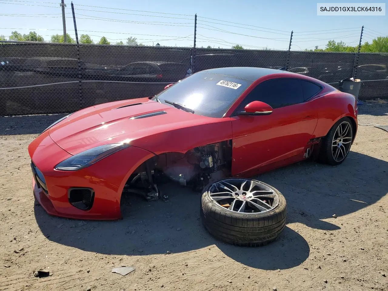 2020 Jaguar F-Type VIN: SAJDD1GX3LCK64316 Lot: 49762116