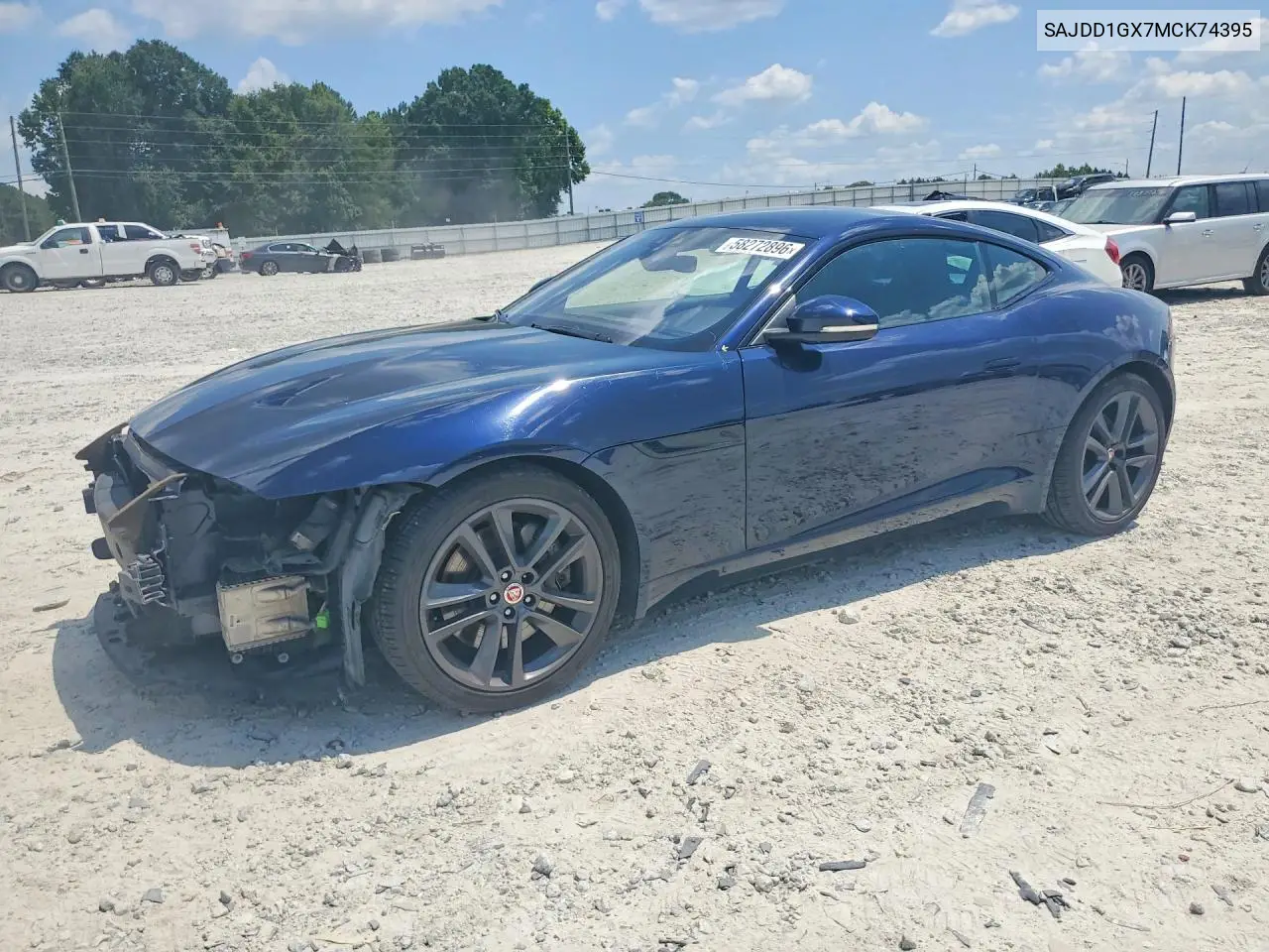 2021 Jaguar F-Type VIN: SAJDD1GX7MCK74395 Lot: 58272896