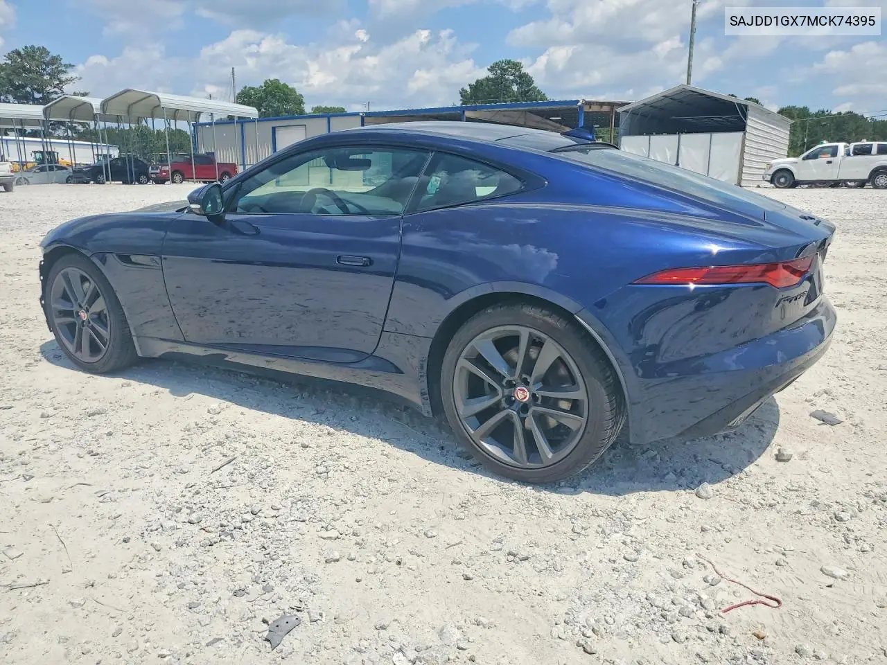 2021 Jaguar F-Type VIN: SAJDD1GX7MCK74395 Lot: 58272896