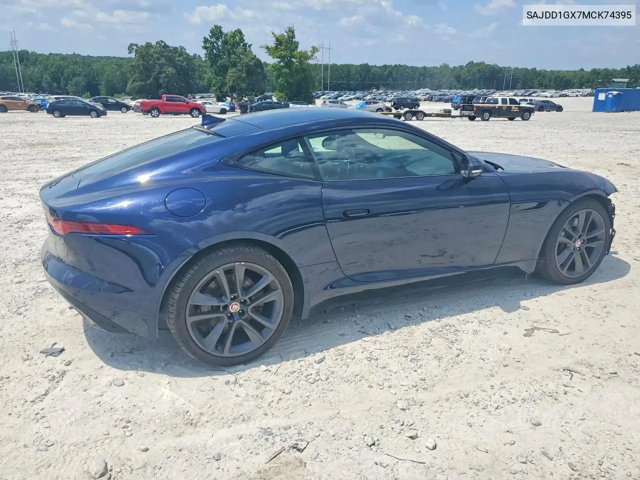 2021 Jaguar F-Type VIN: SAJDD1GX7MCK74395 Lot: 58272896
