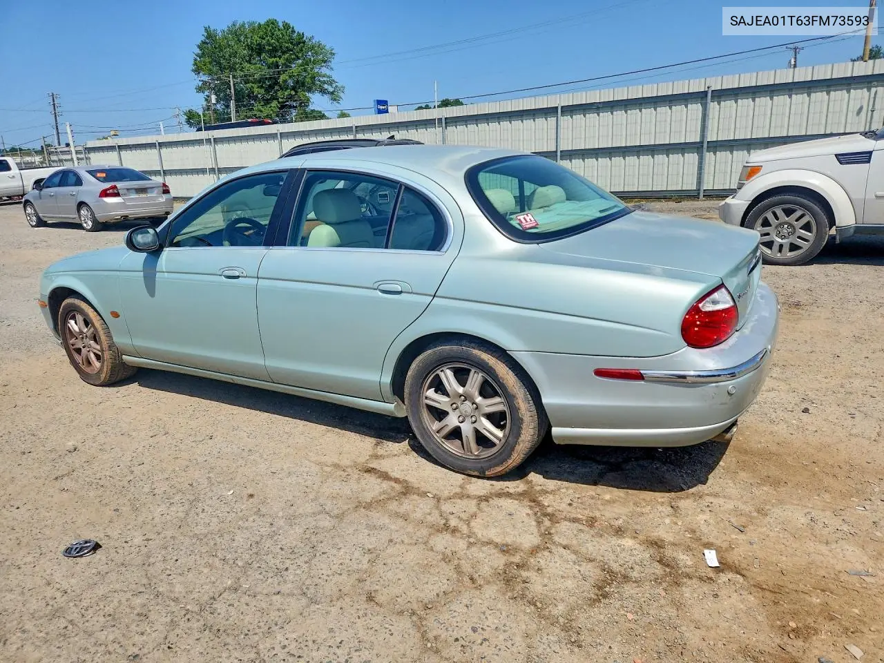 2003 Jaguar S-Type VIN: SAJEA01T63FM73593 Lot: 61973636