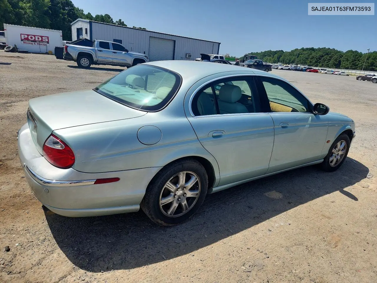 2003 Jaguar S-Type VIN: SAJEA01T63FM73593 Lot: 61973636