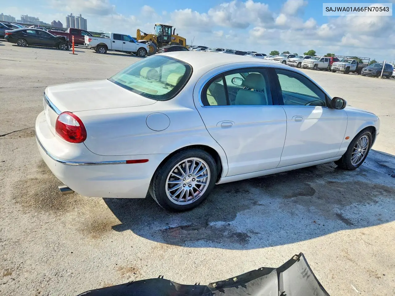 2006 Jaguar S-Type VIN: SAJWA01A66FN70543 Lot: 55785006
