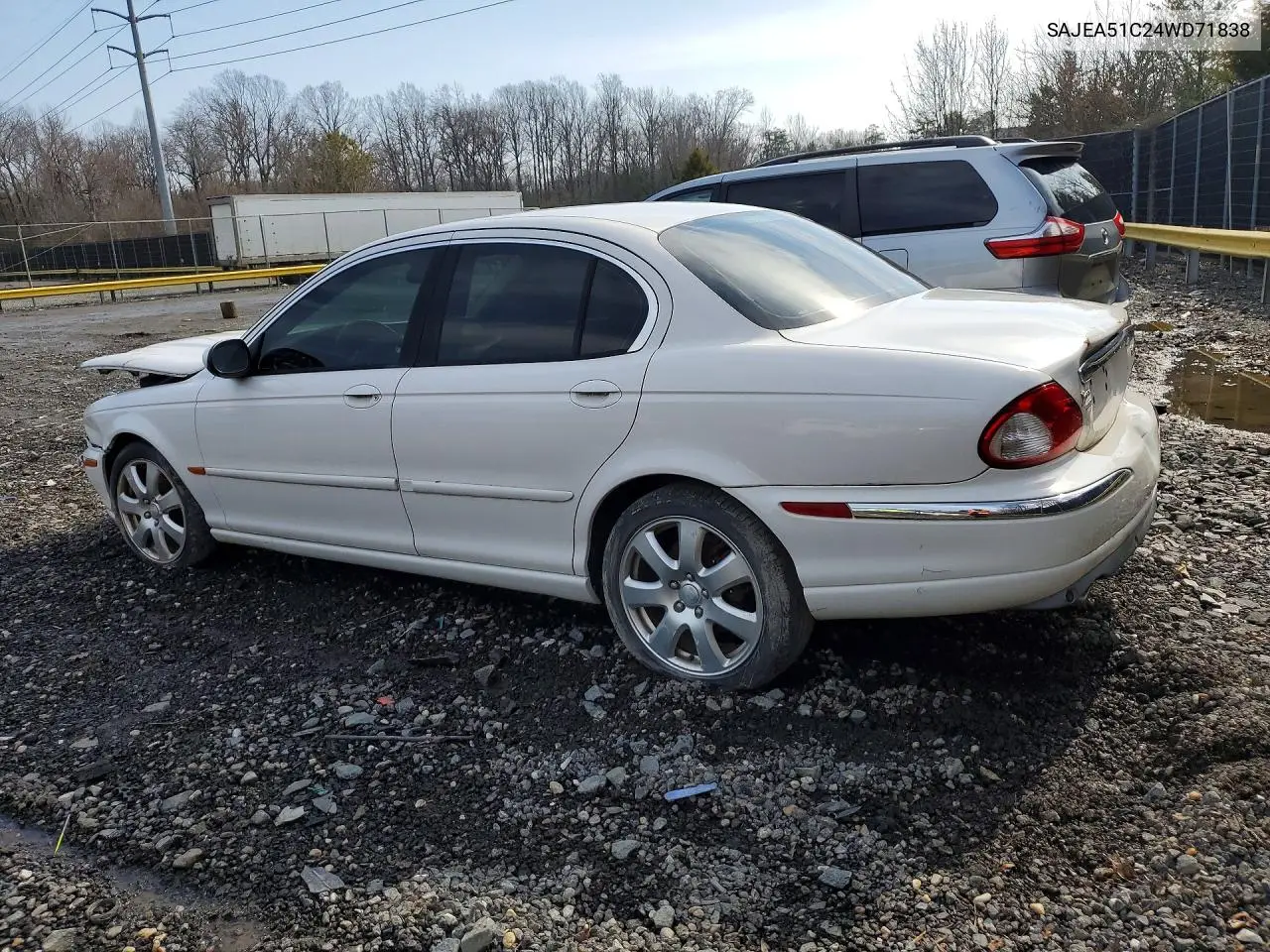 2004 Jaguar X Type VIN: SAJEA51C24WD71838 Lot: 41907766