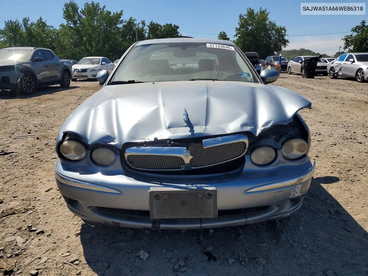 2006 Jaguar X-Type 3.0 VIN: SAJWA51A66WE86318 Lot: 57133646