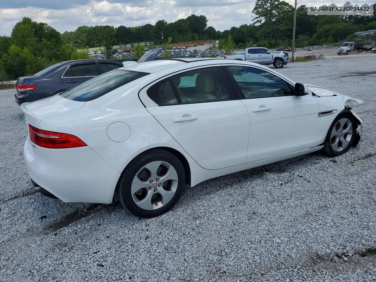 2018 Jaguar Xe VIN: SAJAR4FX2JCP34422 Lot: 60290006