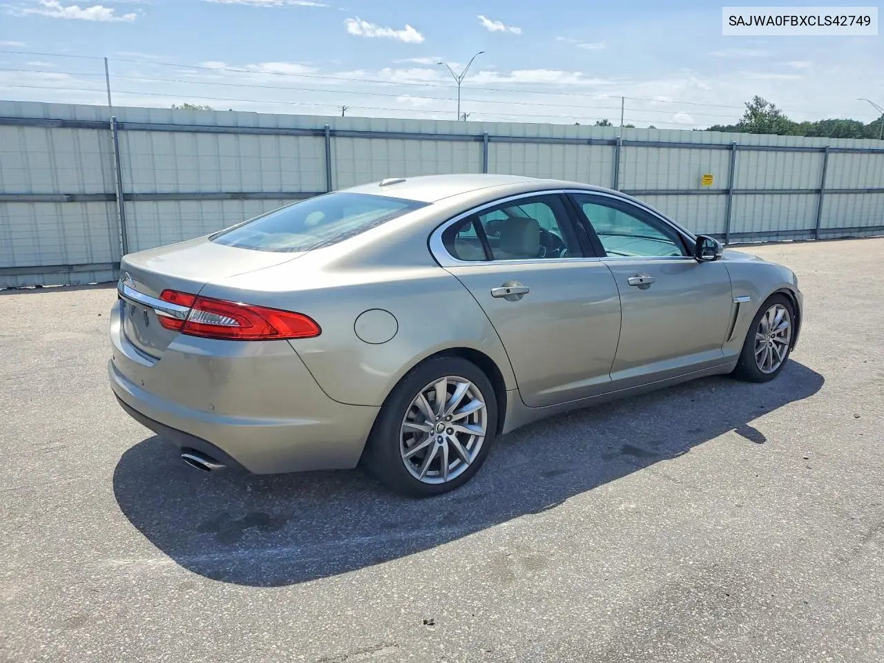 2012 Jaguar Xf VIN: SAJWA0FBXCLS42749 Lot: 61928486