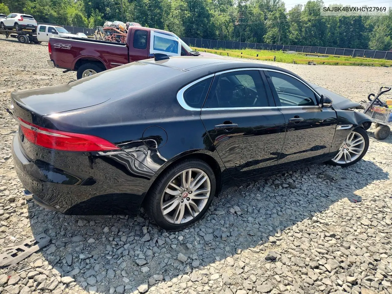 2017 Jaguar Xf Prestige VIN: SAJBK4BVXHCY27969 Lot: 59862456