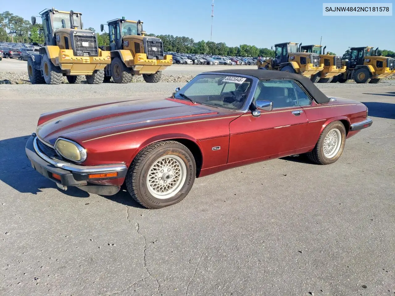 1992 Jaguar Xjs VIN: SAJNW4842NC181578 Lot: 50625946