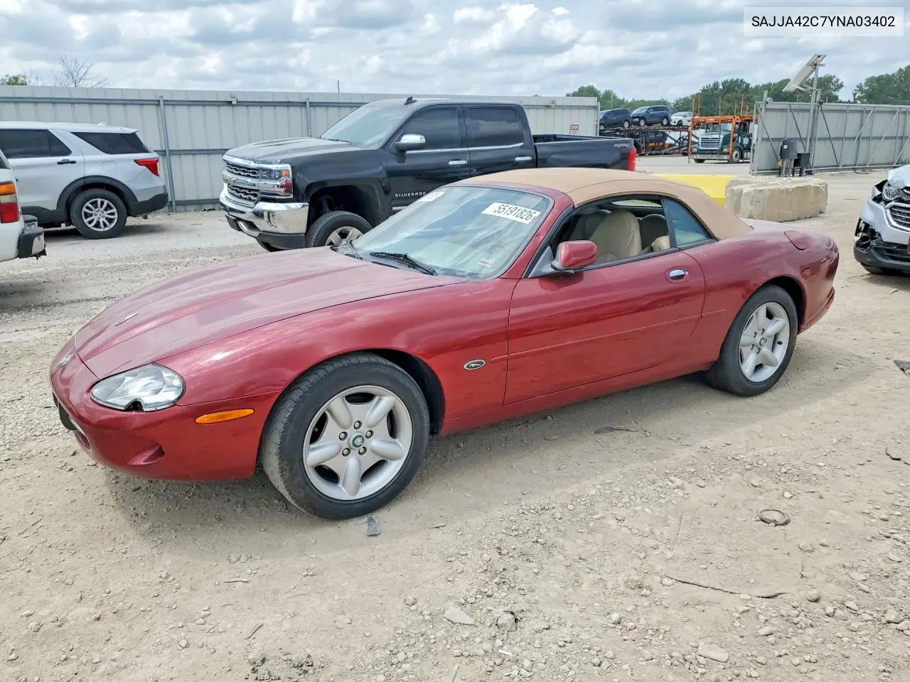 2000 Jaguar Xk8 VIN: SAJJA42C7YNA03402 Lot: 55191826