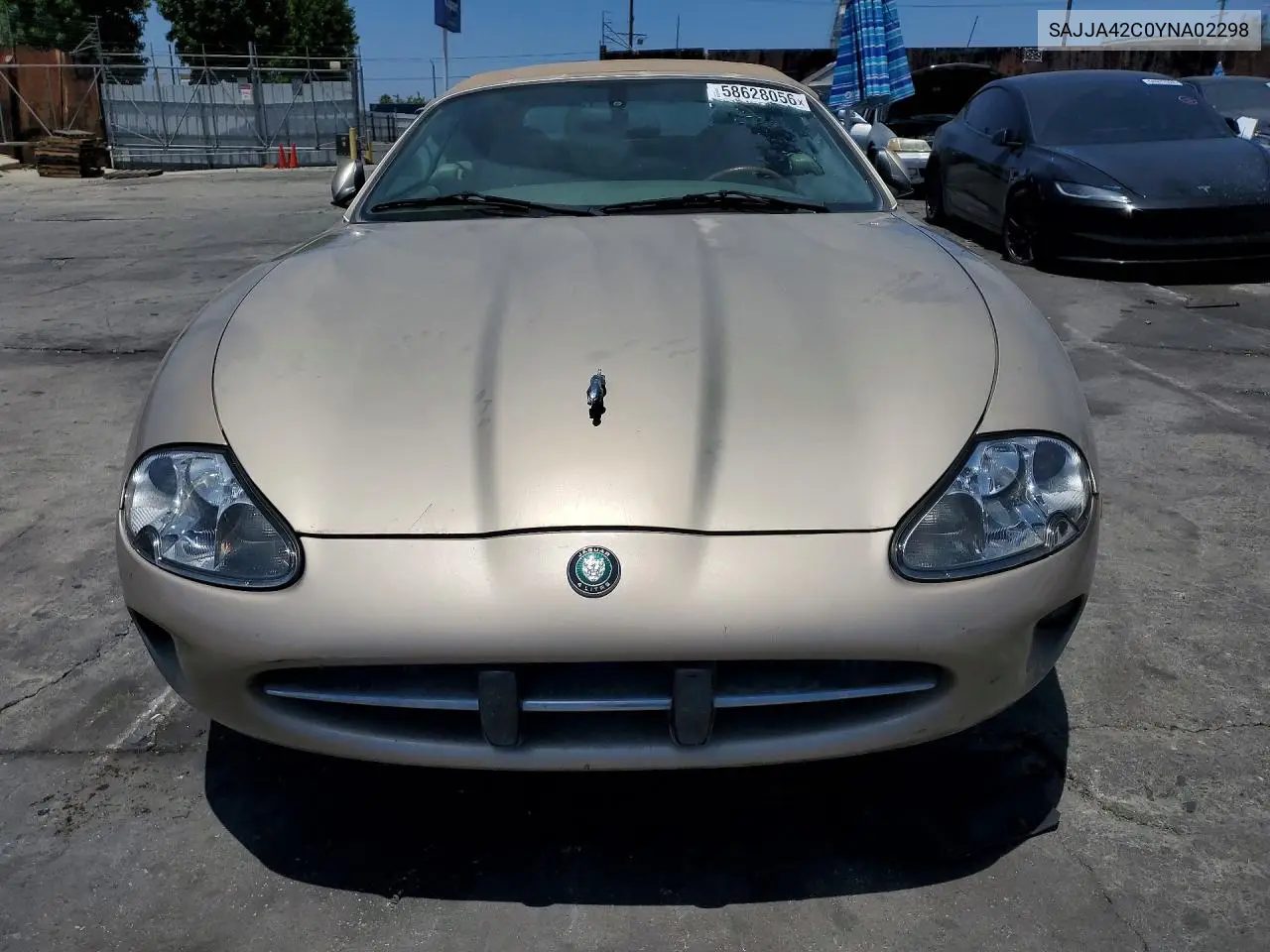 2000 Jaguar Xk8 VIN: SAJJA42C0YNA02298 Lot: 58628056