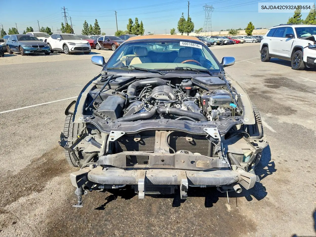 2003 Jaguar Xk8 VIN: SAJDA42C932A33654 Lot: 60018816