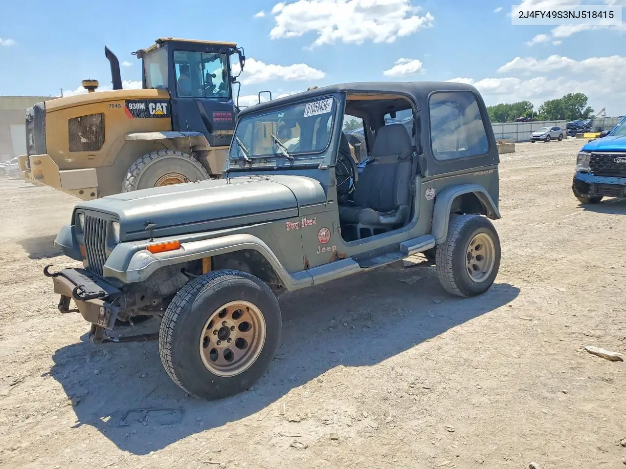 1992 Jeep Wrangler 2D Swb 4X4 VIN: 2J4FY49S3NJ518415 Lot: 61059436