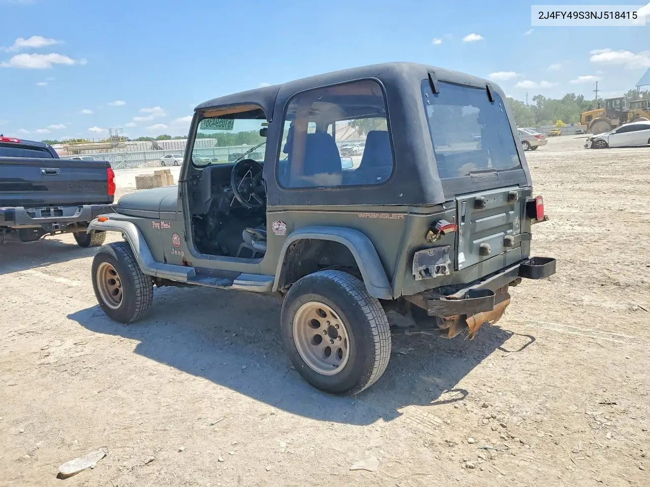 1992 Jeep Wrangler 2D Swb 4X4 VIN: 2J4FY49S3NJ518415 Lot: 61059436
