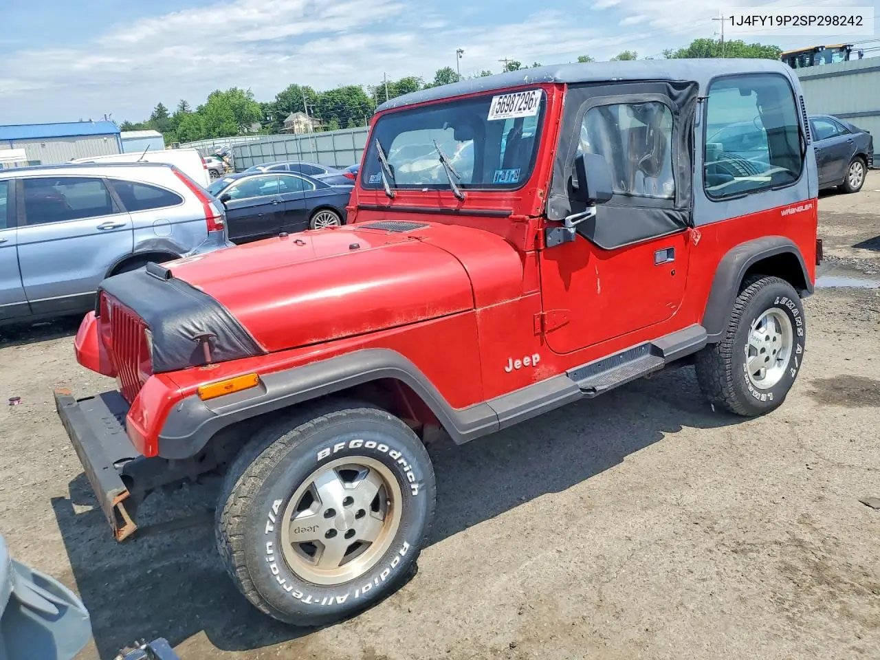 1995 Jeep Wrangler / Yj S VIN: 1J4FY19P2SP298242 Lot: 56987296