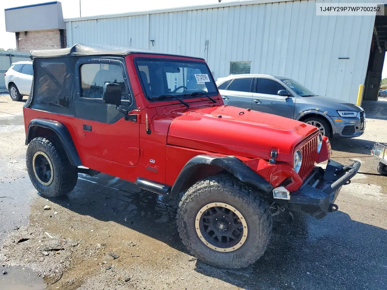 1998 Jeep Wrangler / Tj Se VIN: 1J4FY29P7WP700252 Lot: 57349246