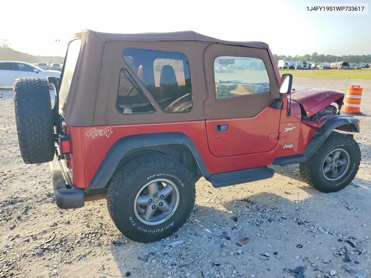1998 Jeep Wrangler / Tj Sport VIN: 1J4FY19S1WP733617 Lot: 58141816