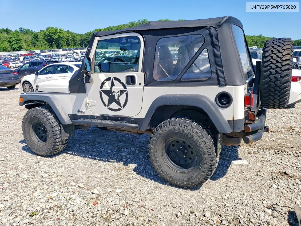 1998 Jeep Wrangler VIN: 1J4FY29P5WP765620 Lot: 58600856