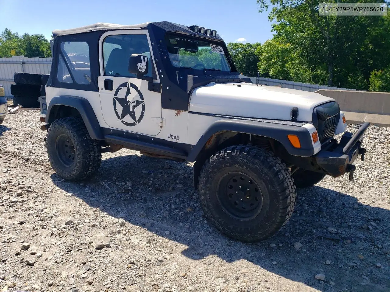 1998 Jeep Wrangler VIN: 1J4FY29P5WP765620 Lot: 58600856