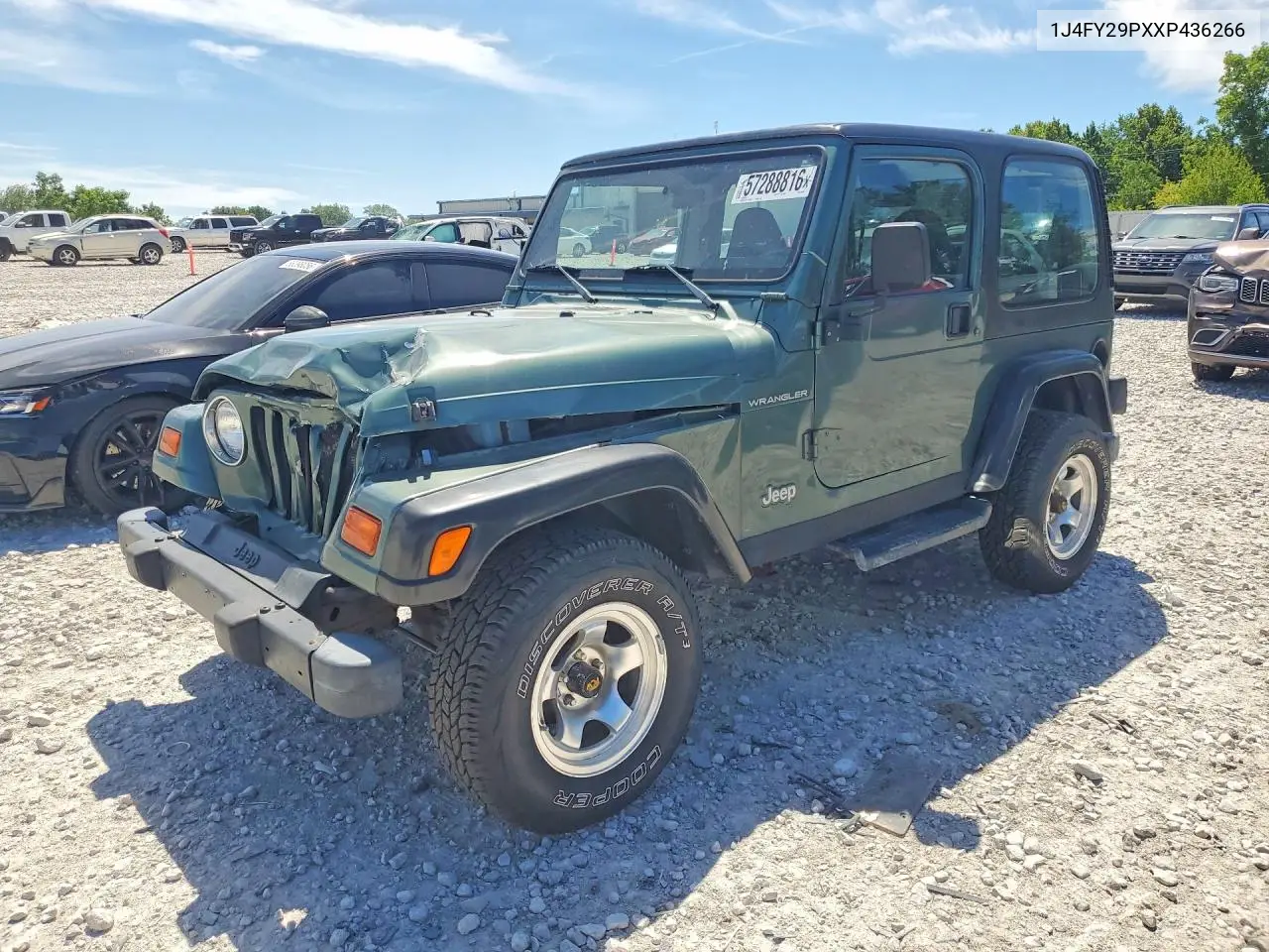1999 Jeep Wrangler / Tj Se VIN: 1J4FY29PXXP436266 Lot: 57288816