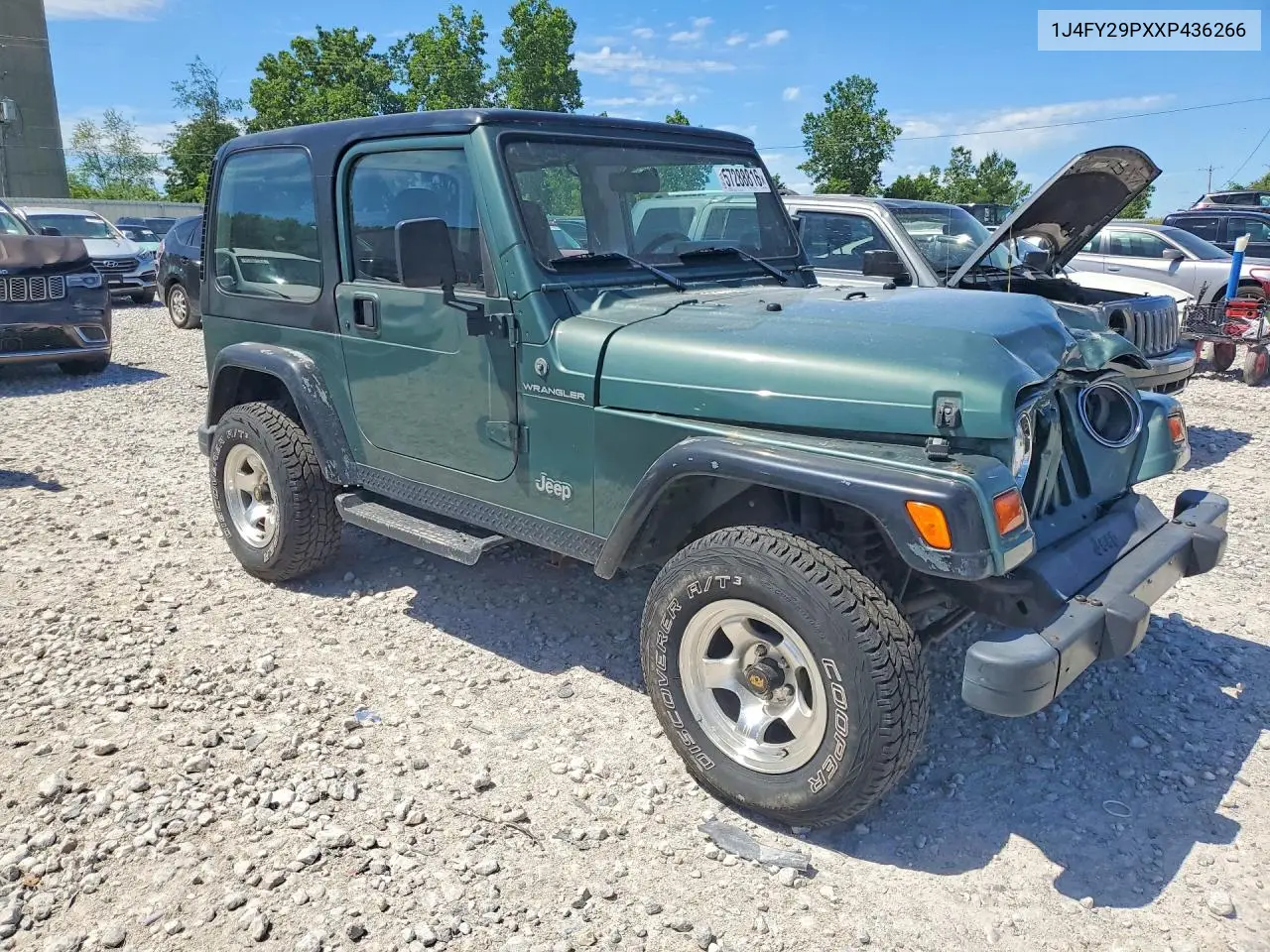 1999 Jeep Wrangler / Tj Se VIN: 1J4FY29PXXP436266 Lot: 57288816